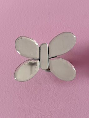 POTTERY BARN KIDS Set Of 2 -Butterfly Wall Frame Hanger Mirror And Chrome